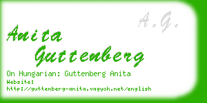 anita guttenberg business card